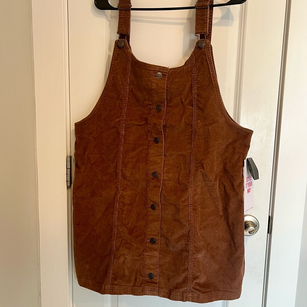 Celebrity Pink Brown Corduroy Dress